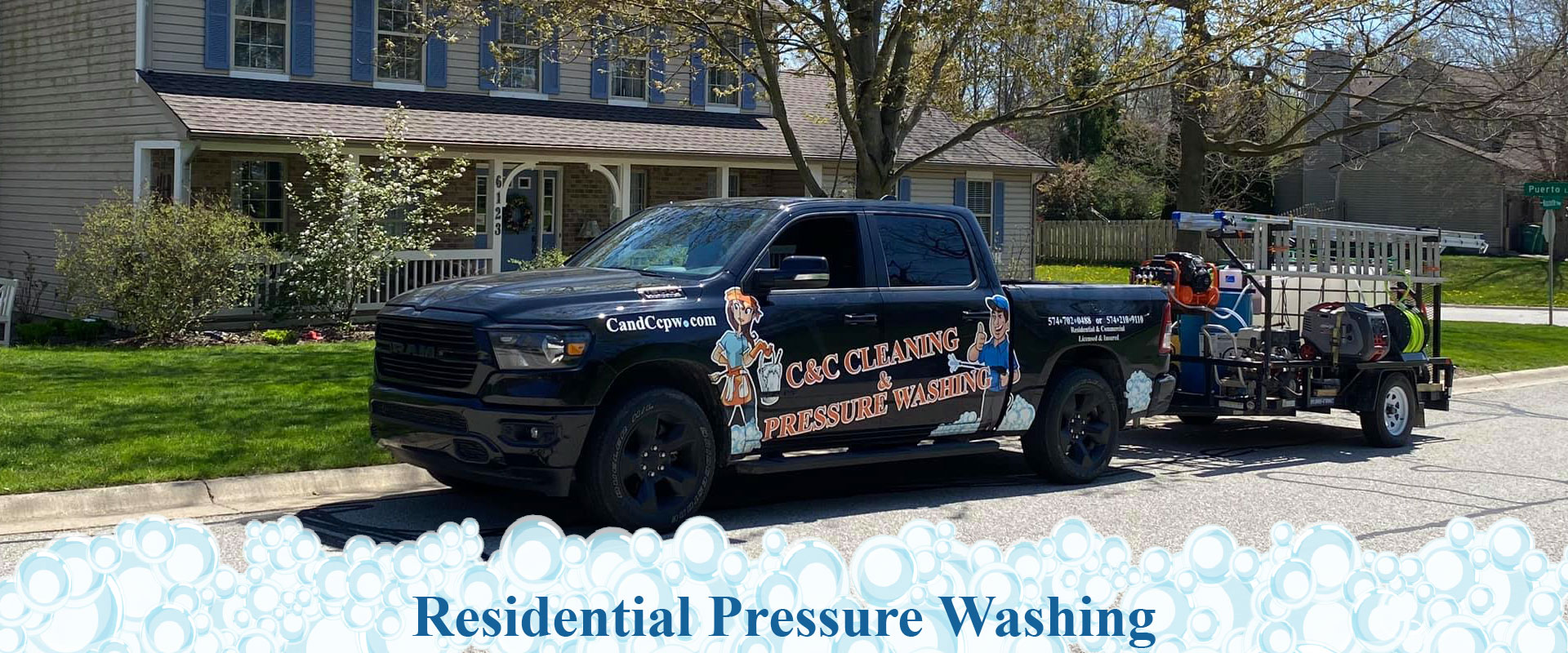 residential home house pressure washing